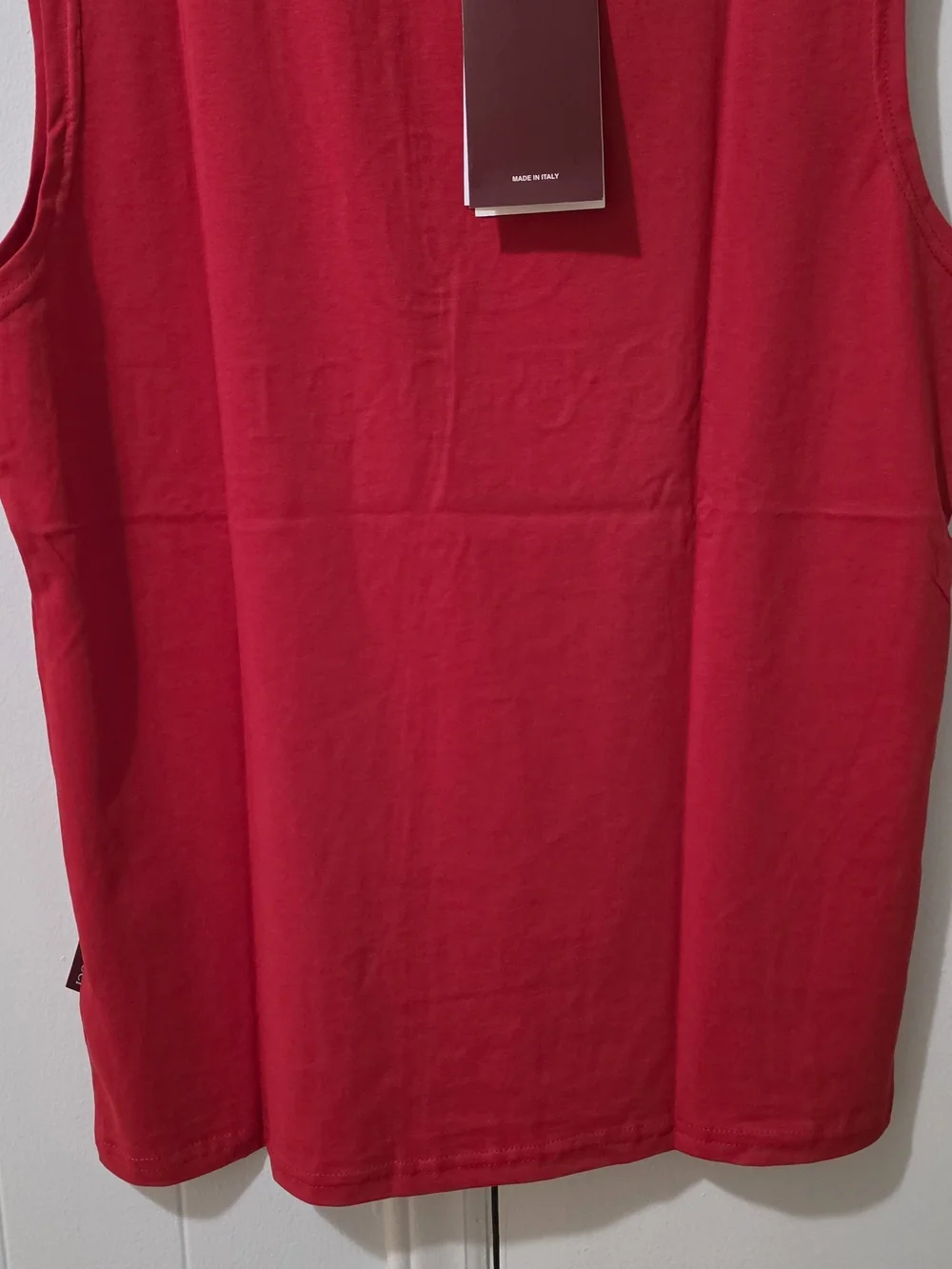 Gucci Red Logo Sleeveless Top
